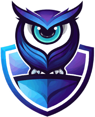 Owl on shield